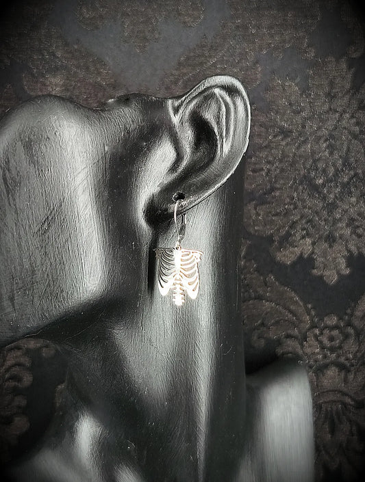 Boucles d’Oreilles Cage Thoracique Gothique fait main