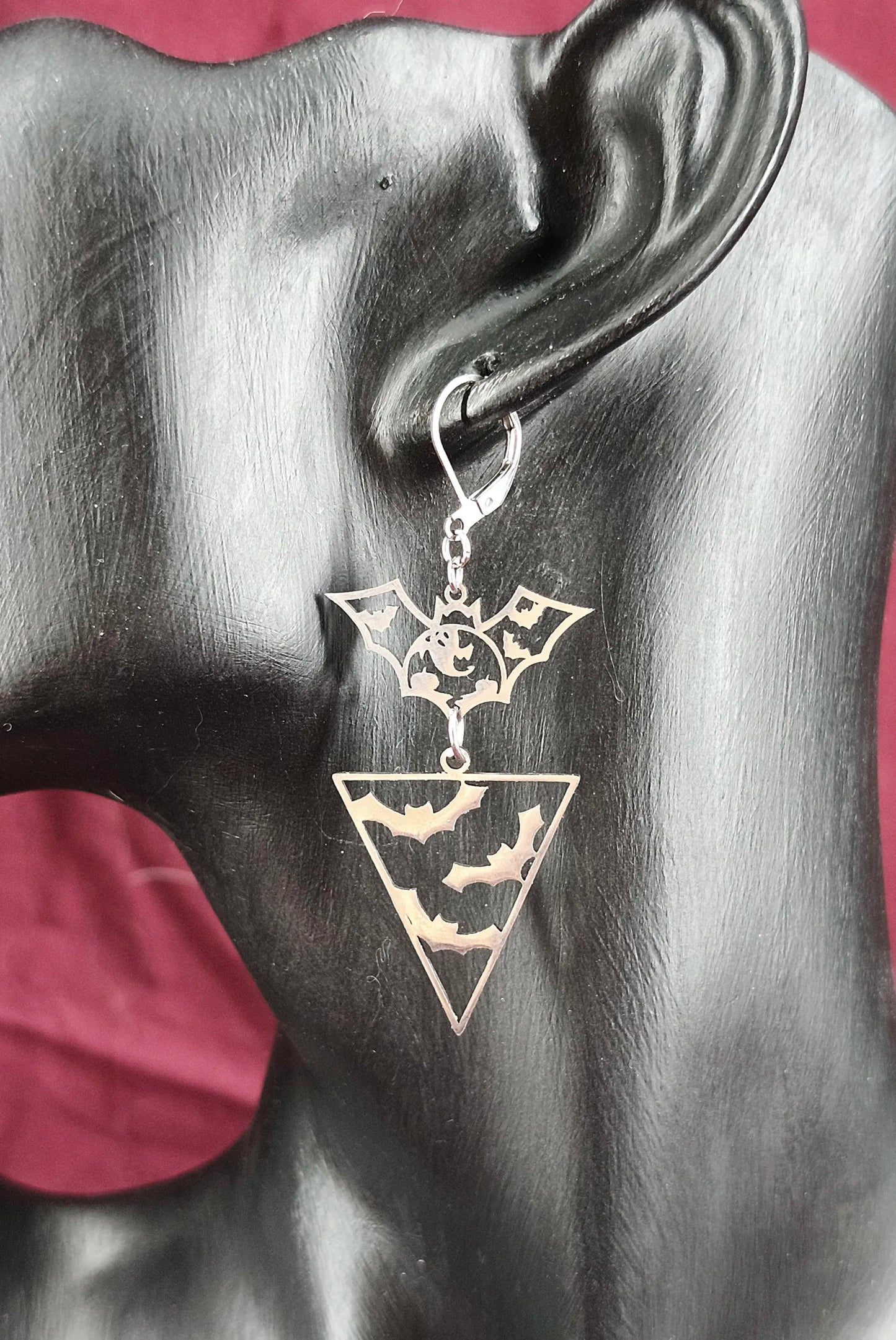 bijoux gothiques faits main en forme de chauve-souris