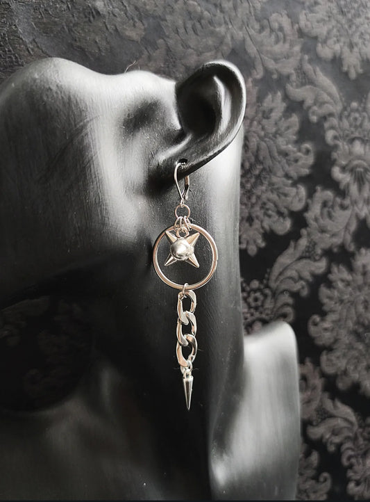 boucles d’oreilles étoile du matin goth