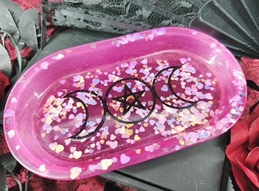 Vide poche / cendrier pastel goth fait main en résine