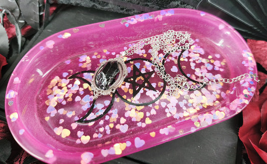 Vide poche / cendrier pastel goth fait main en résine