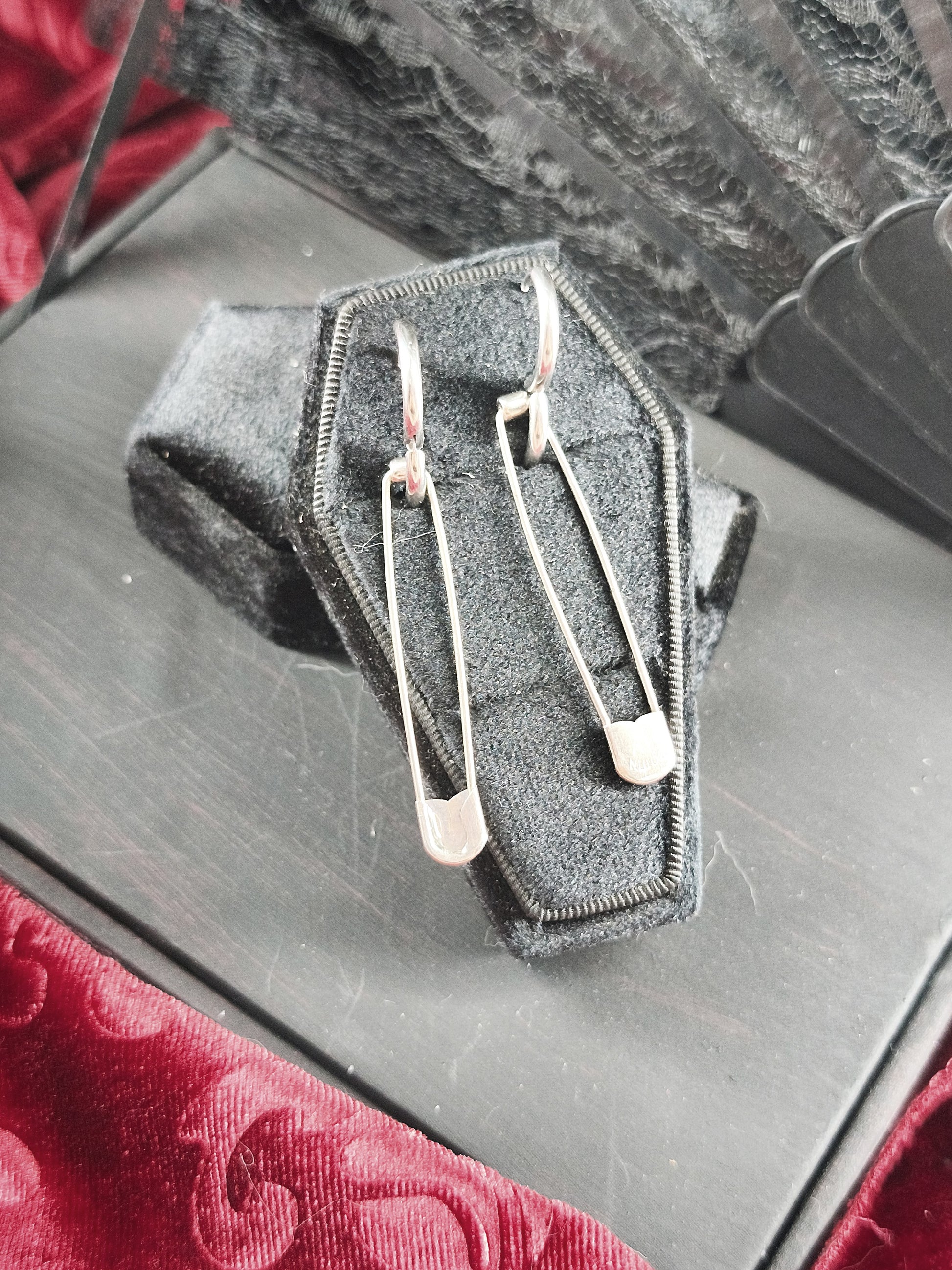 Boucles d’oreilles épingles à nourrice en acier inoxydable 