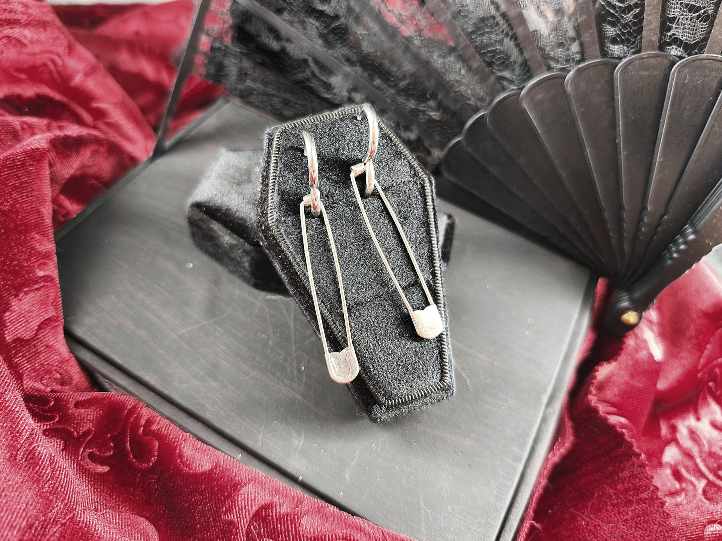 Boucles d’oreilles épingles à nourrice en acier inoxydable unique 