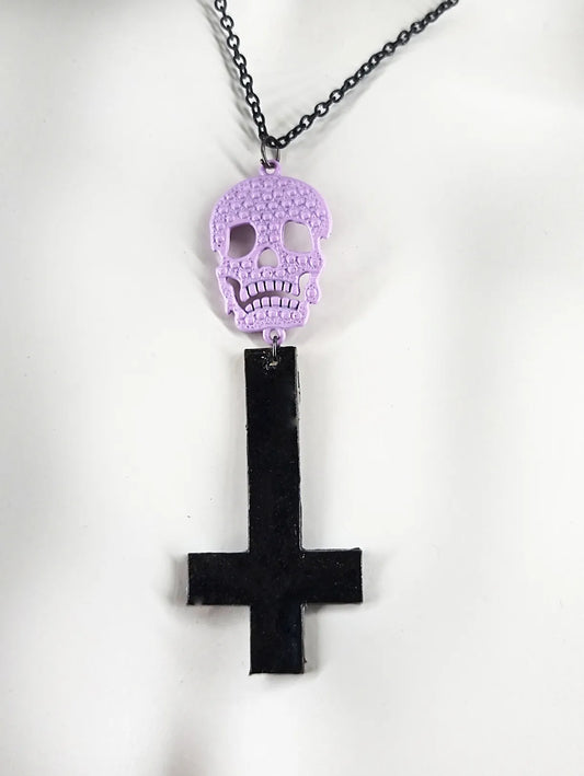 bijou pastel goth chaîne noire acier inoxydable