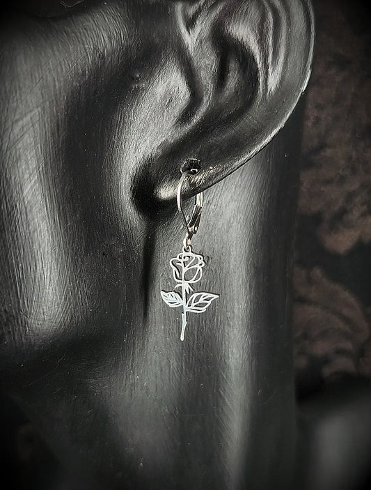 boucles d’oreilles rose gothique mignonne