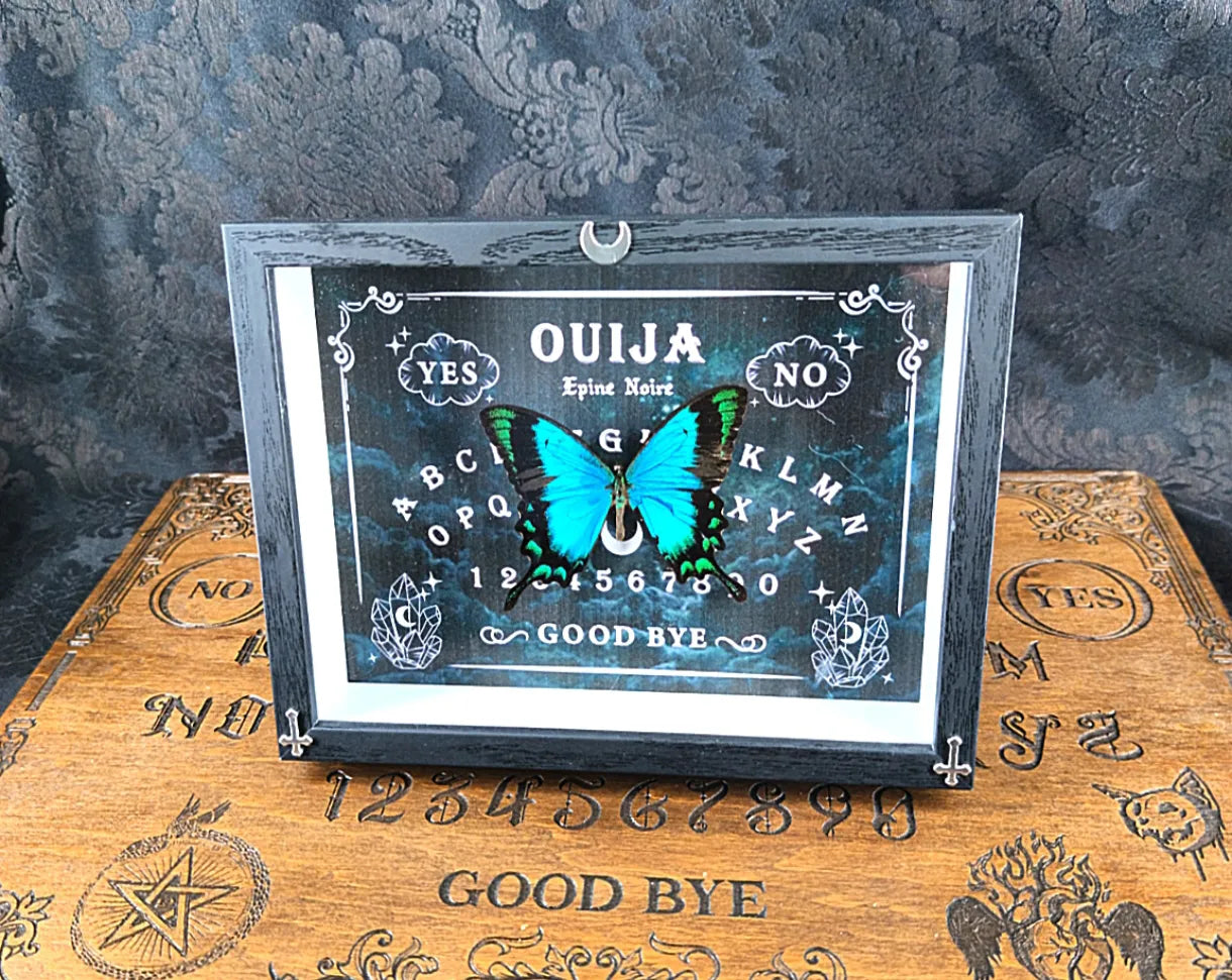cadre papillon ésotérique witchy ouija fait main 