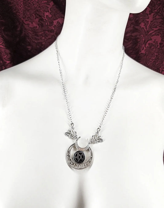 collier gothique witchy pentacle